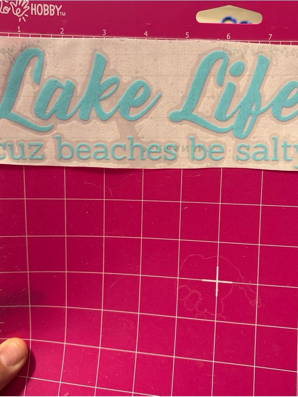 'Lake Life' Teal Script car vinyl Decal